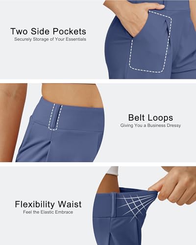 Image of G4Free EverGoing Dressy Casual Shorts for Women 4 inch High Waisted Summer Lounge Pleated Shorts with Pockets