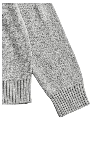 SweatyRocks Men's Raglan Sleeve Casual Loose Pullover Knitted Sweater Solid Color Knitwear Sweaters4