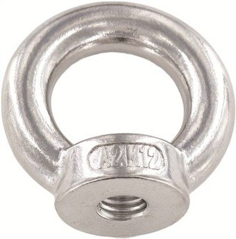 (25pcs) DIN 582 M6 Lifting Eye Nuts, Drop Forged A4 Stainless Steel, Ships Free in USA by Aspen Fasteners, ASSP0582406