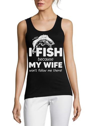 Débardeur en coton femme noir I Fish léger contre la chaleur estivale