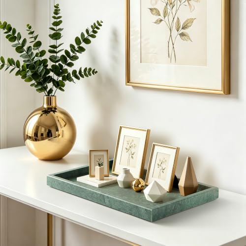 Image of Real Natural Large Marble Tray for Bathroom, Vanity, Kitchen Counter