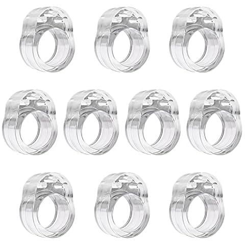 BSSTORE Door Stoppers For PVC Handles, Bumper, Transparent, Single Ring, PCS 10 Cover