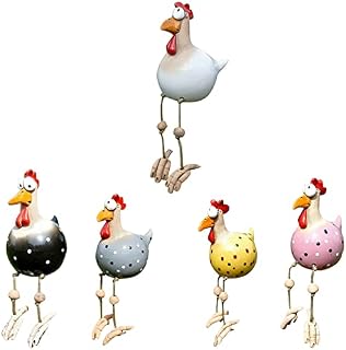 PUNELE Garden Decorations Ceramic Chicken Animal Figurine Crafts for Home Indoor and Outdoor Courtyard Balcony Decoration Ornaments