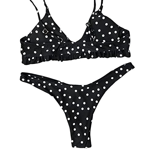 Conjunto Bikini Mujer Lunares, Bikinis Mujer 2022, Bañadores Mujer, Bikini de Tirantes, Bikini Tanga, Bañador Sexy, Biquini Vikini, Braga Alta, Bañador Mujer Cover
