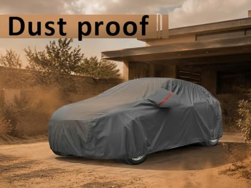 Image of Auto Hub Car Cover Compatible with Mhindara BE 6 with Mirror Pocket, Waterproof Layers, BE 6 Car Cover Waterproof - Taiwan Grey