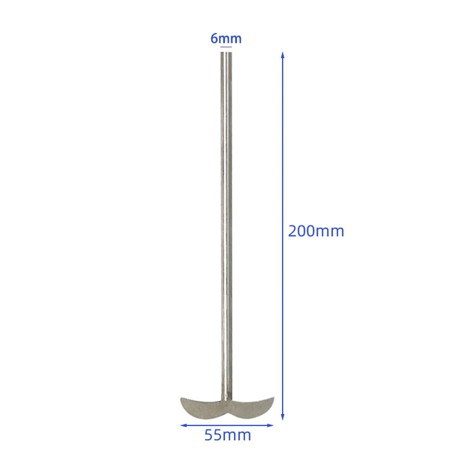 Pręt do mieszania ze stali nierdzewnej w kształcie litery U ze stali nierdzewnej, materiał eksploatacyjny laboratoryjny 3/4/5/6/7/8 cm, 1 szt. (6 cm-U)
