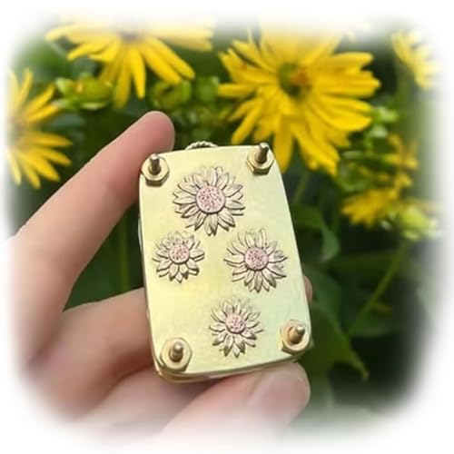 Ficugxd Micro Flower Press,Mini Flower Embosser,Functional Micro Flower Press Locket, Botanical Art & Crafts DIY Metal Embossing, The Best Gift for Plant Lovers and Craft Lovers