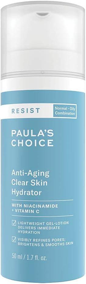Paula’s Choice RESIST Anti Aging Clear Skin Moisturiser, Hydrating Lightweight Night Cream, Reduces Blackheads