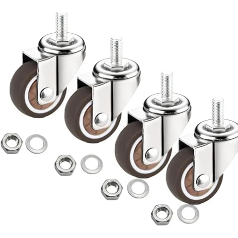 MyyYiTar 1" TPR Swivel Stem Casters M8X15 Cover