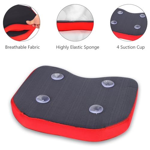 Thicken Kayak Canoe Fishing Boat Sit Seat Cushion Pad Accessory Anti Slip Gel Kayak Seat Cushion Breathable U Shape Seat Pad for Kayak Accessories Equipment (Black)