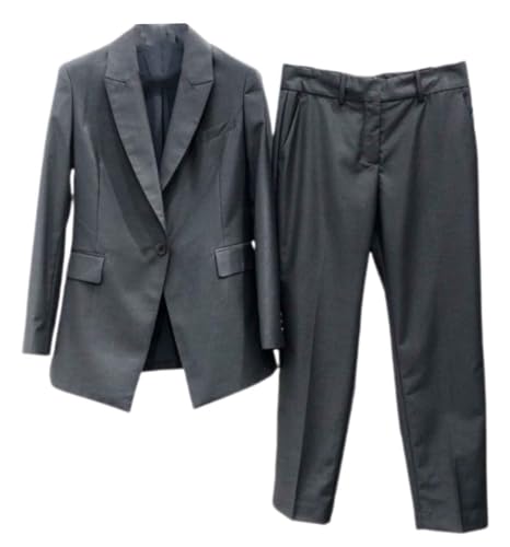 Costume deux pièces pour femme avec pantalon chic et veste de smoking noire