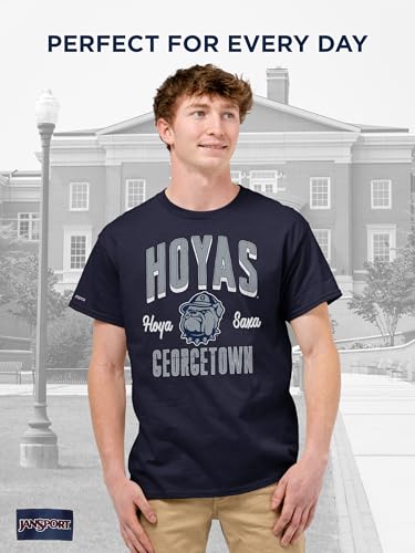 Image of JanSport NCAA Officially Licensed Campus Short Sleeve T Shirt for Men, Soft & Breathable Pre-Shrunk Cotton Crewneck T Shirt