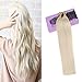 VeSunny 18inch I Tip Hair Extensions Human Hair Color #60 Platinum Blonde I Tip Hair Extensions Human Hair Blonde 1g per strand 50g/pack
