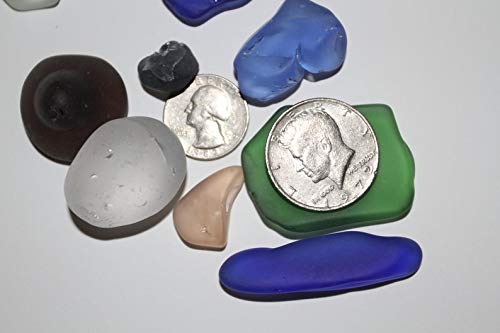 Southern Metal Satin Smooth Sea Glass Vase Fillers Tumbled Sizes of 1/2 inch to 2 1/2 inches and up, Quality Inspected 1 Pound - Chunky L
