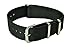 Produktbild 18mm NATO Nylon Durchzugsband Uhrenarmband schwarz Wasserfest
