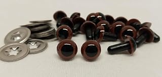 Sassy Bears 9mm Chestnut Brown Safety Eyes (10 Pairs) for Bears Dolls Puppets Crafts