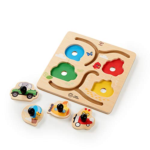 Baby Einstein by Hape E11870 Adventure, Wooden, Plug-in Puzzle, from 12 Months, Multicoloured
