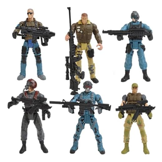QUMIIRITY Figurines Militaires Articulées Modèle De Soldat des Forces Spéciales Lot De 6 Jouets Éducatifs en Plastique pour Jeux Militaires Apprentissage Et Scènes De Combat