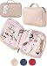 AVEEPA Travel Jewelry Organizer - Travel Jewelry Case, Earrings Organizer, Necklace Holder (Nude Pink), Jewelry Organizer Travel, Jewerly Holder Organizer