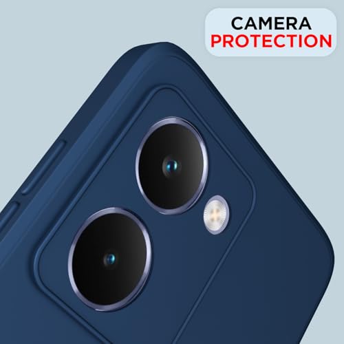 Image of Outlouders Back Cover for Realme P3 Ultra 5G | Camera Protection | Durable Soft Matte Silicone Bumper Case (Blue)