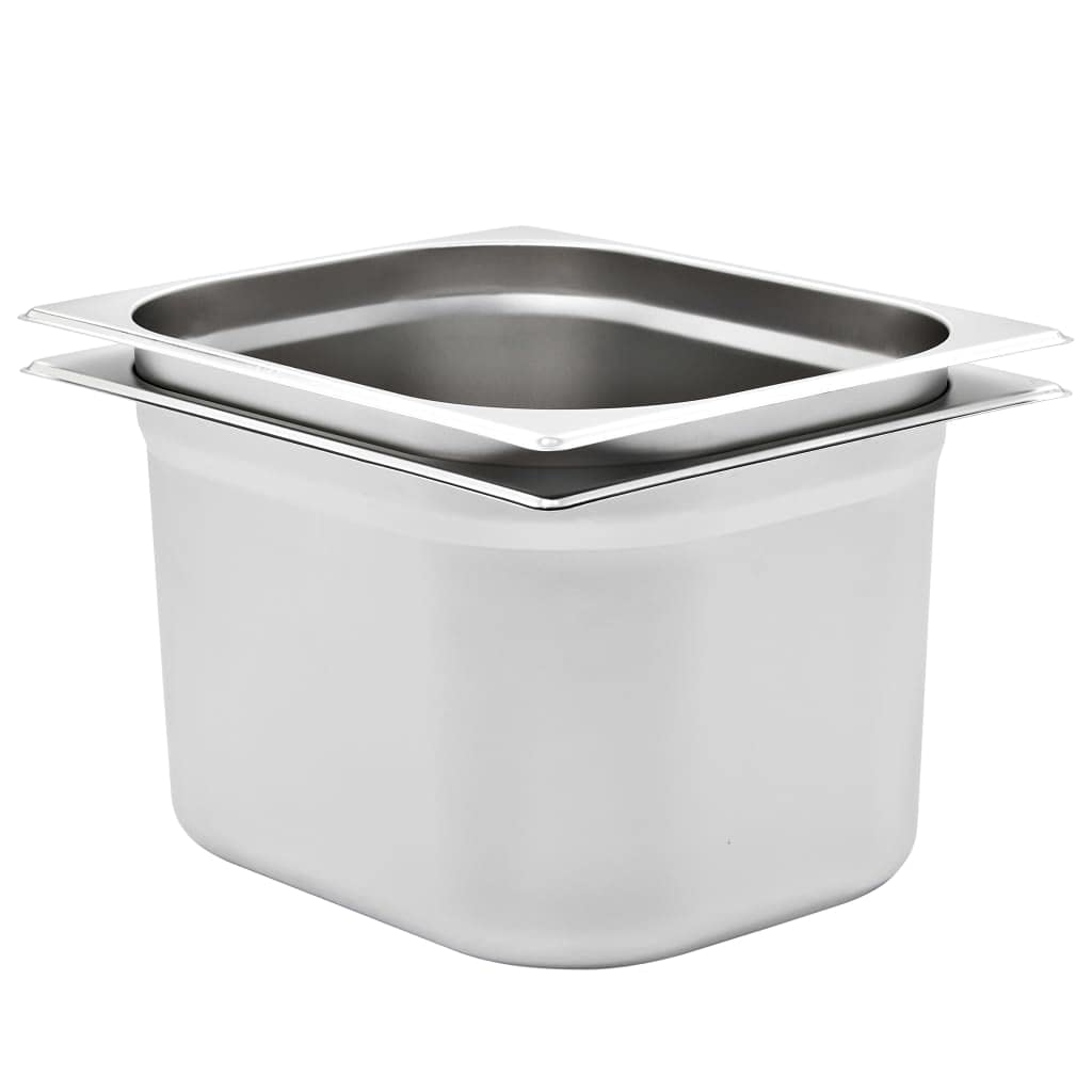 Contenitori Gastronorm 2 pz GN 1/2 200 mm in Acciaio Inox,Accessori Strumenti Cucina,Accessori per scaldavivande a Vapore,Vaschette per scaldavivande a vapore-50890