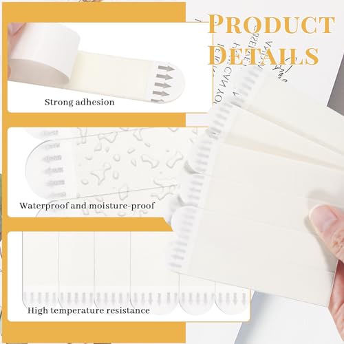 Image of 24 Pairs Adhesive Picture Hanging Strips, 0.7 inchx3.6 inch Damage Free Picture Hangers Without Nail, Command Strips for Posters Wall Decoration (Large-24 Pairs)