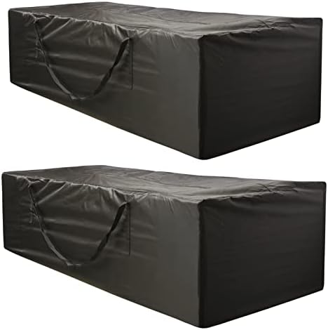 KOCKABC Outdoor Cushion Storage Bag 2 PCS, 68" Outdoor Pillow Storage Bag with 2 Handles, Extra Large Opening Waterproof Zippered Patio Cushion Storage Bag XL
