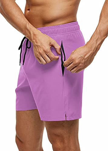 Image of Tyhengta Men's Swim Trunks Quick Dry Beach Shorts with Zipper Pockets and Mesh Lining