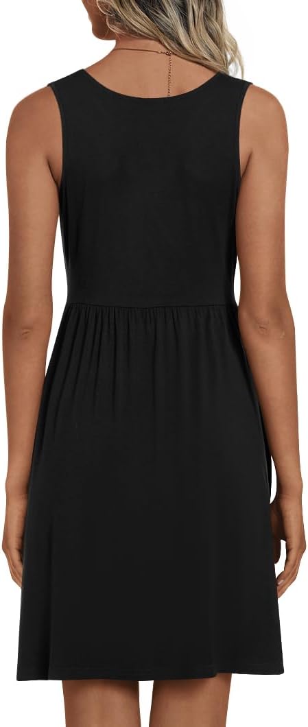 CATHY 2026 Womens Dress Sexy Sleeveless Summer Dresses V Neck Casual Wrap Sundress with Pockets S-2XL - Image 4