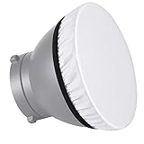 NEEWER 18cmソフト白色ディフューザーソックス 光出力を柔らかくする スタジオストロボリフレクター、肖像と製品写真撮影、ビデオ撮影に最適