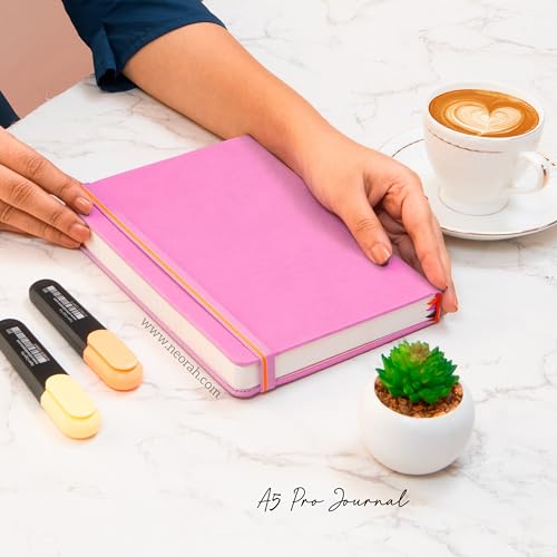 NEORAH Caderno pautado A5 | 208 páginas - 135 g/m² | Diário da série PRO (210 x 148 mm) - Caderno pa