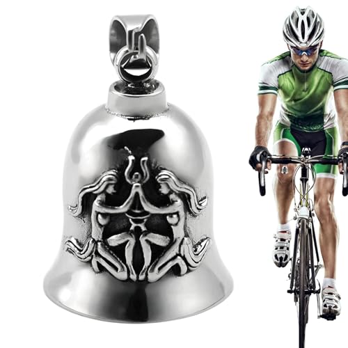 Campana de la suerte para motocicleta, accesorio protector para motociclista, material fácil de colocar y transportar, diseño ligero clásico, 2,7 cm, para hombres, papá y padre