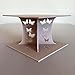 Motyl Design Kwadratowy Stojak na Tort - Latte - Podstawa 30 cm, Górna 28 cm