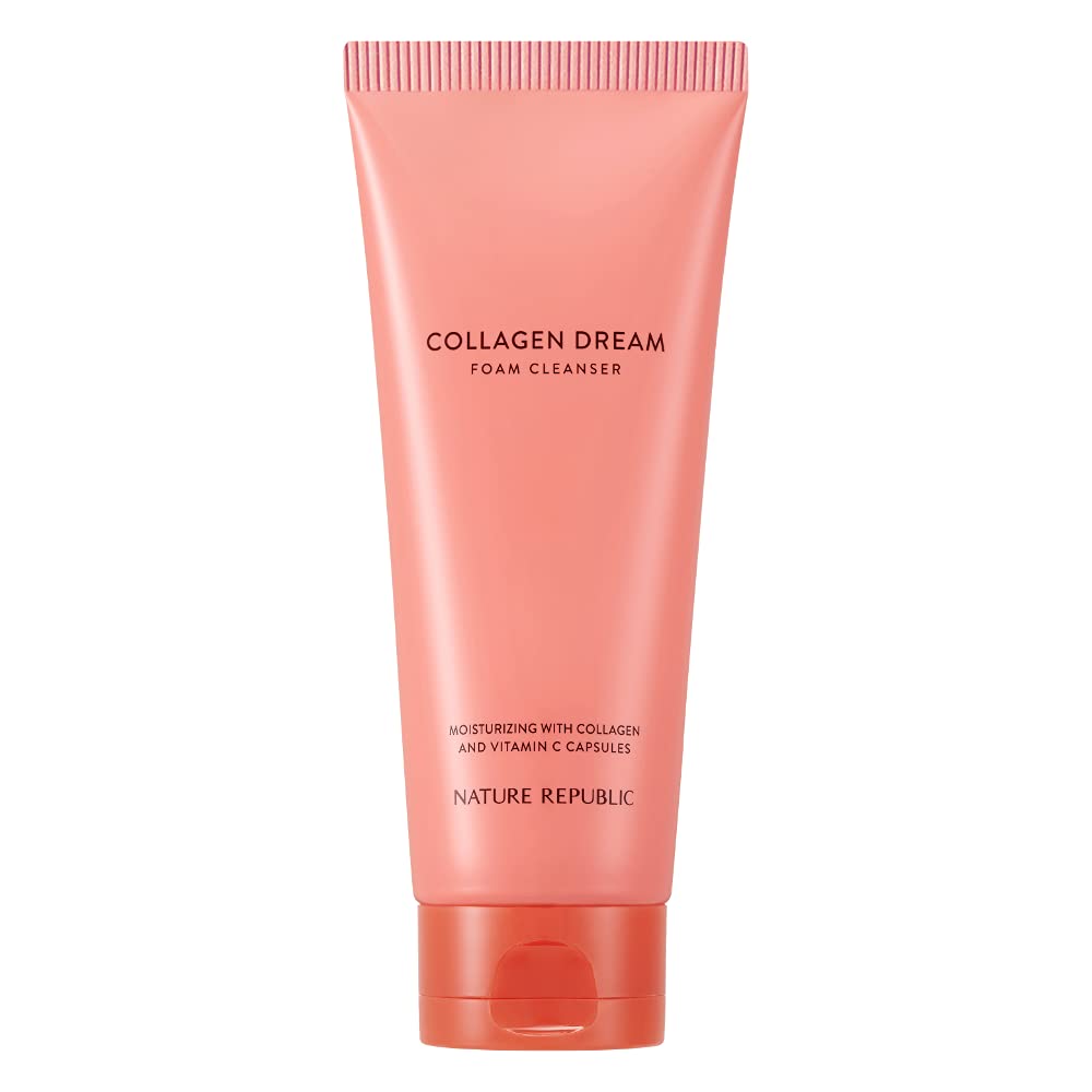Moisturizing Collagen Dream Foam Cleanser - Nature Republic Daily Skin Care Vitamin C Capsule Smoothing Wrinkles Texture Improvement 150ml/5.07fl.oz