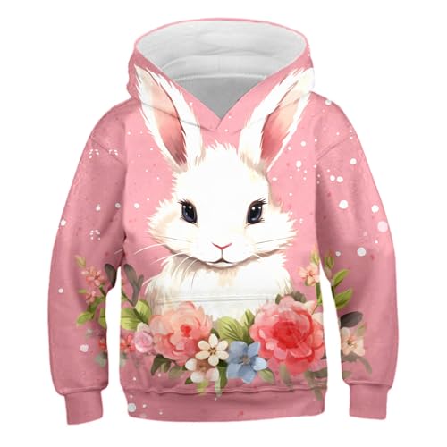 Sweat à capuche lapin Pâques pour enfant vêtement de printemps garçon fille