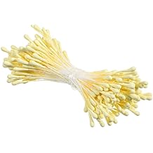 420PCS Stamens for Flower Making,3mm Flower Stamens for Crafts,Pearl Double Heads Flowers Stamen for DIY Card Wedding Decoration Scrapbook Decoration