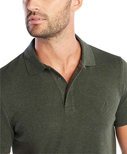 Image of Nautica Men's Classic Fit Short Sleeve Dual Tipped Collar Polo Shirt