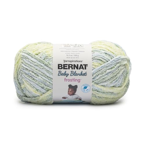 Image of Bernat Baby Blanket Frosting Meadow Yarn - 1 Pack of 10.5oz /300g - Polyester - #6 Super Bulky - 220 Yards - Knitting & Crochet