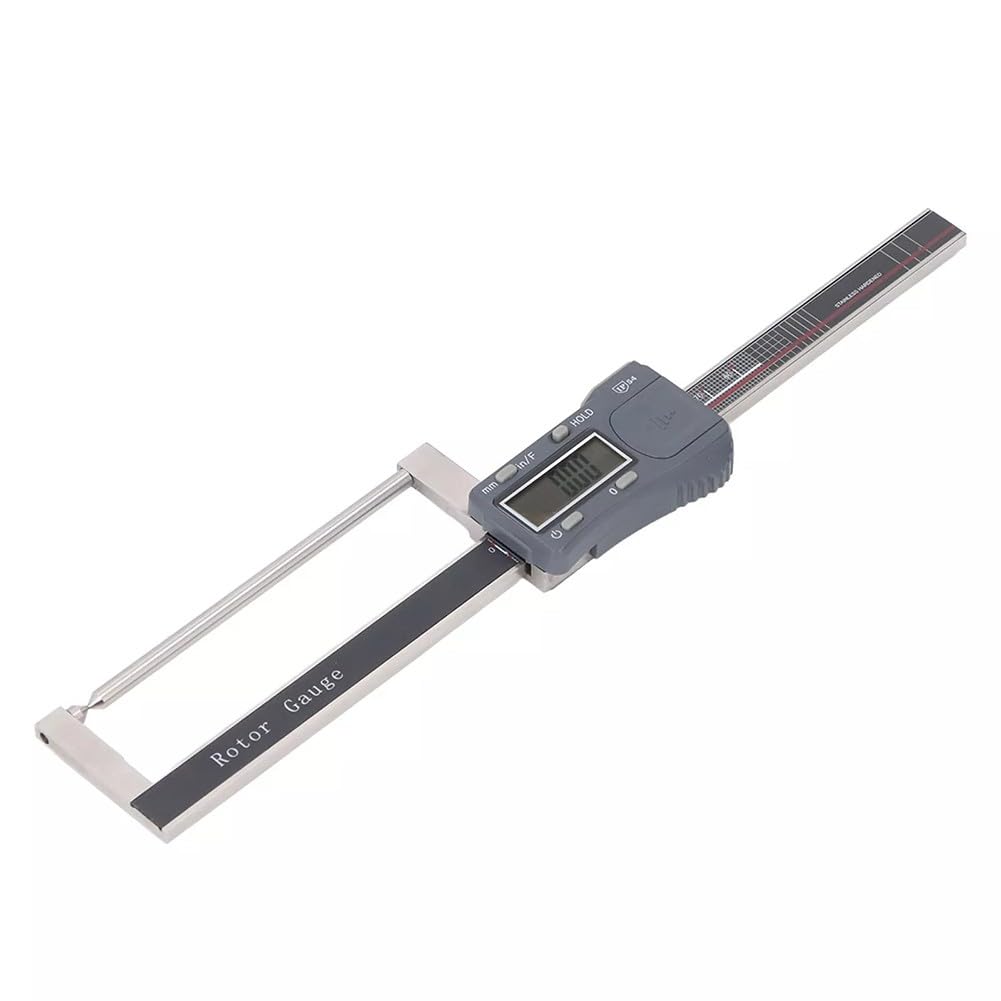 Medidor digital de rotor de freno de 0 a 80 mm con pantalla electrónica, calibrador Vernier de acero inoxidable para medir el desgaste de las pastillas de freno y el disco, IP54 impermeable