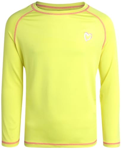 Image of Pink Platinum Girls Rash Guard - UPF 50+ Sun Protection Quick Dry Summer Long Sleeve Swim Shirt Rash Guard for Girls