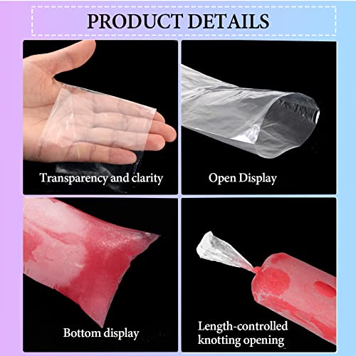 Bolsas desechables para paletas de hielo apilables de plástico transparente 8