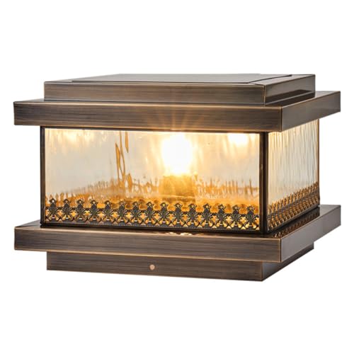 MTNROO 1 Paquete Farola Cableada Lámpara Columna Bajo Consumo Con Pantalla De Cristal Luces Decorativas Tradicionales Para Jardines Aparato De Iluminación Pie Victoriano E27 Para Pasillo,