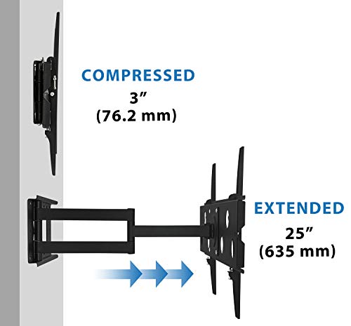 image for Mount-It! Articulating TV Wall Mount Low-Profile Full Motion Design fo