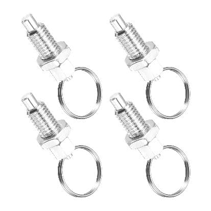 Stainless Steel Spring Plunger with Pull Ring – Quick Release Non-Locking Stubby Index Plunger for Industrial Equipment, Automotive, CNC, Jigs & Fixtures 2PCS