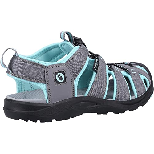 Cotswold Marshfield Recycled Sandal Women's Grey Turquoise Size 6