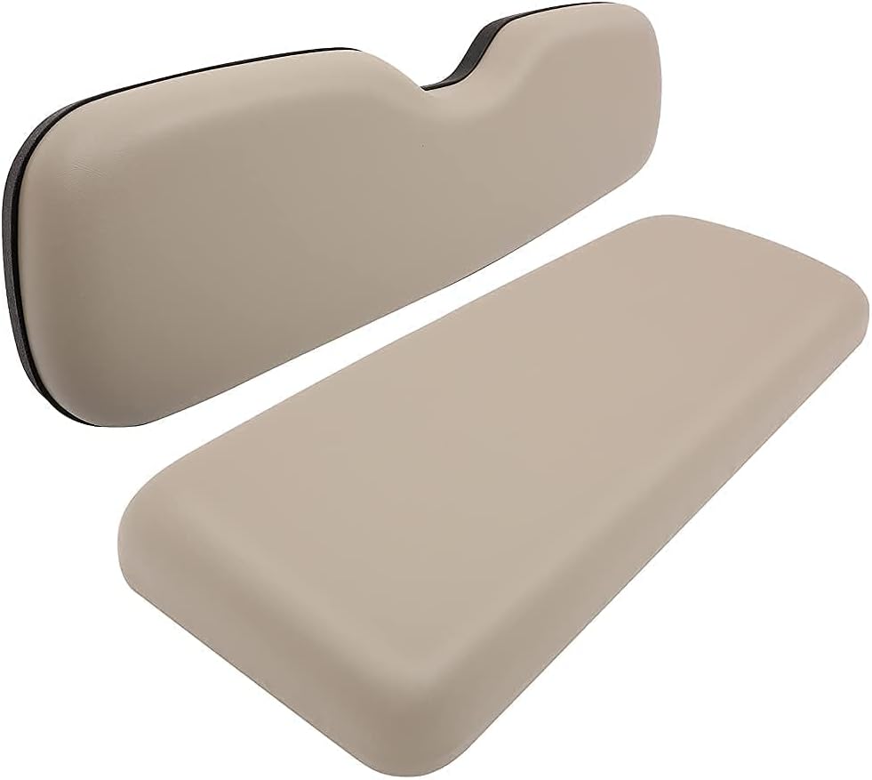 SCITOO Rear Replacement Cushions for Golf Cart Rear Seat, Golf Cart Cushion Back Seat for EZGO TXT RXV ST for ST Sport for Valor Models for Club Car, Stone, Rear, 2 Piece Set