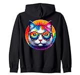 Da rienda suelta a tu espíritu creativo con este diseño de animales de espíritu gato en brillantes colores de teñido anudado. Este arte artístico combina hábilmente el teñido anudado tradicional con un toque mítico, por lo que es imprescindible para los amantes de su mascota única y arte colorido.