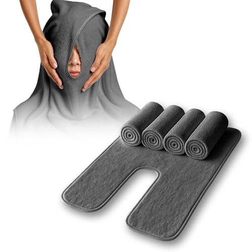 La mejor selección de Toalla facial economica Top 5. 47 Efforest - Toallas faciales para esteticistas - Toalla de spa suave de microfibra para el cuidado de la piel, masaje y uso profesional (gris, paquete de 5)