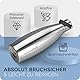SODAWAVE® Trinkflasche Edelstahl [620ml] kompatibel mit SodaStream Crystal I Doppelwandige Thermo Edelstahl Trinkflasche I 100% auslaufsichere Flasche ideal für unterwegs (Edelstahl)