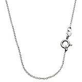 Sterling Silver 1.3mm Fine Cable Nickel Free Chain Necklace Italy 16 Inch